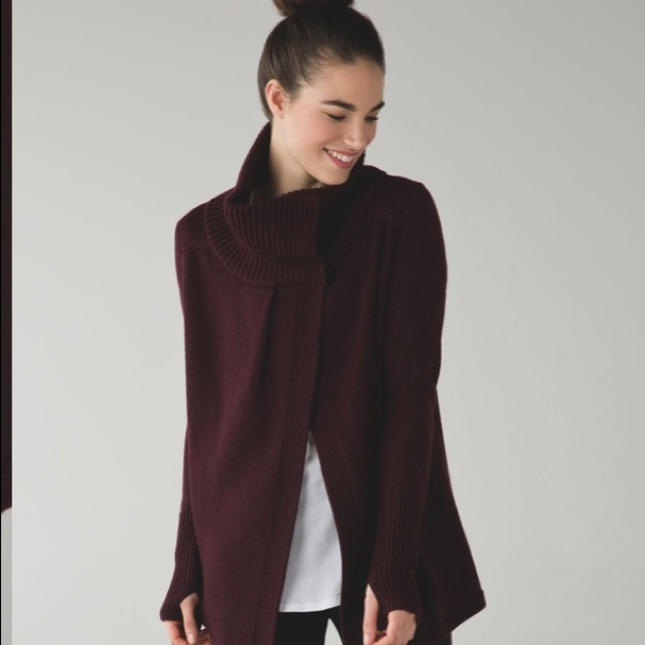 lululemon athletica Sweaters - LULULEMON Karmic Cocoon Wrap merino sweater 6